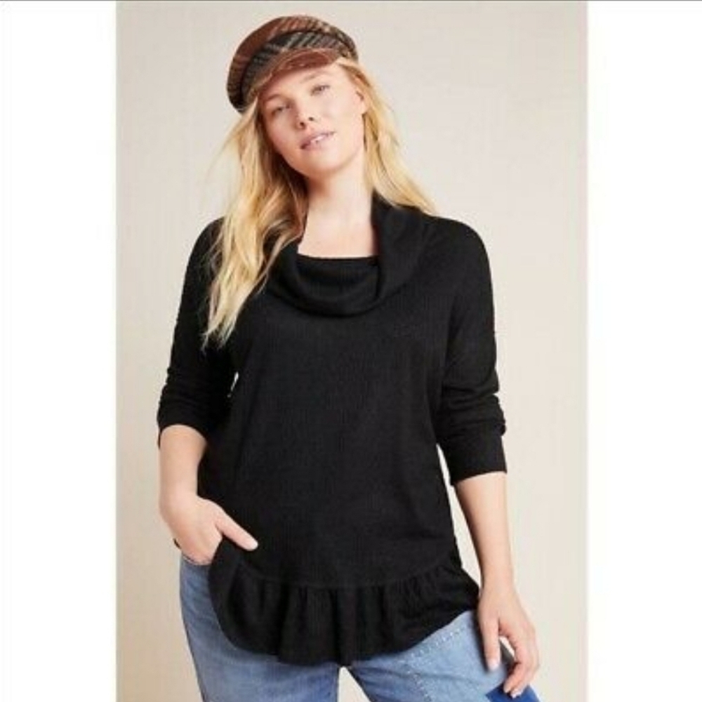 Anthropologie Maeve Addie Ruffled Hacci Pullover sz S MSRP $98 - Picture 5 of 15